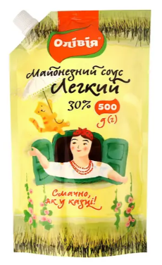 Соус майонезний Олівія легкий 30% 500 г